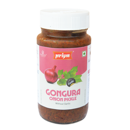 Priya Gongura Onion Pickle (Without Garlic)